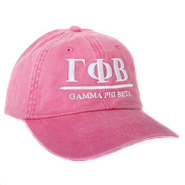 Hot Pink Baseball Hat with White Thread B Gamma Phi Beta